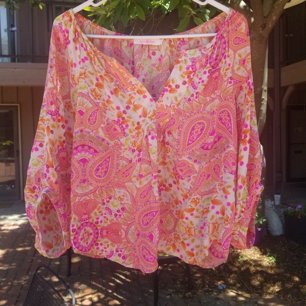 Alice & Trixie Pink Floral Paisley Tunic